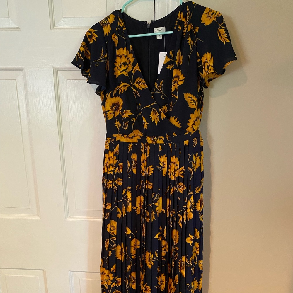 Pleated J. Crew factory dress